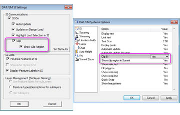 Clip SI settings in Global Mapper and ArcGIS ArcMap