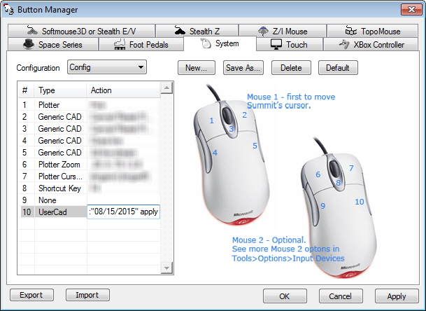 Paste or set a FieldUpdate string in a “UserCAD” button in Summit’s Button Manager